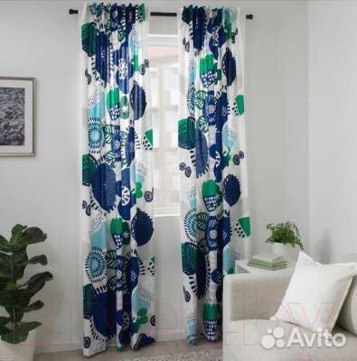 Ирмелин синие шторы из IKEA