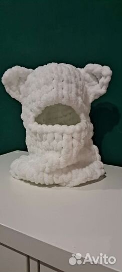 Балаклава вязаная с ушками В наличии