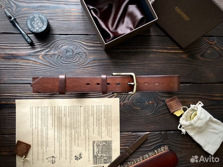 Мужские ремни Авторской работы. Кожа быка