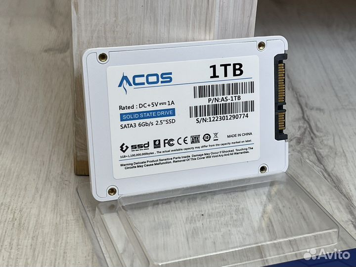 Новый SSD диск Acos 1tb белый
