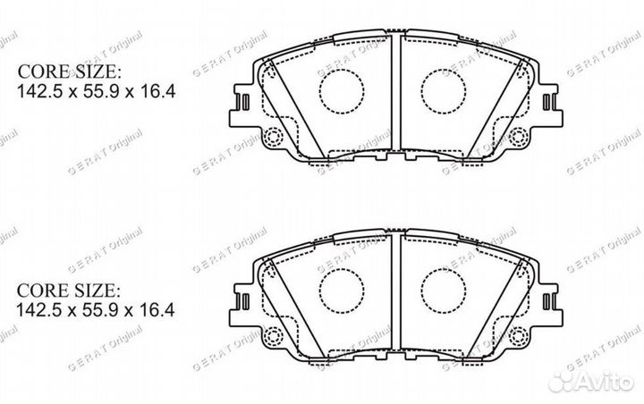 Тормозные колодки передние Toyota Camry V70