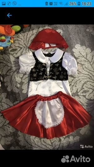 Карнавальный костюм красной шапочки