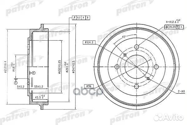 Барабан тормозной задн nissan: primera 90-96, P