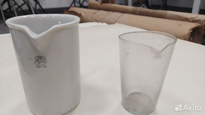 Лабораторное стекло стакан мензурка химическое