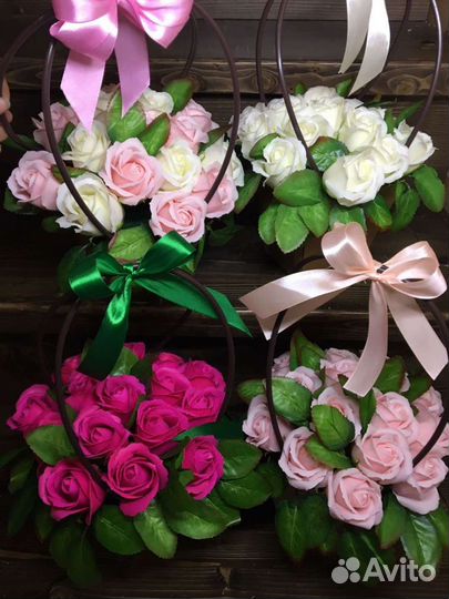 Букет роз в сумочке