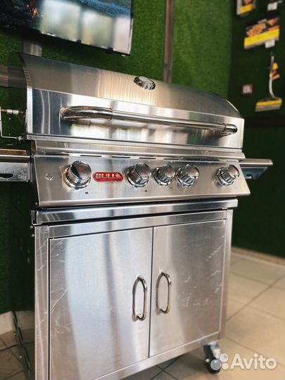 Газовый гриль bull angus (с основанием)