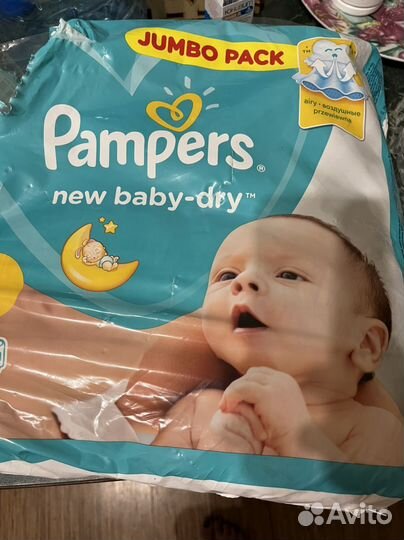 Подгузники pampers new baby dry