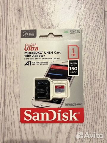 Карта памяти SanDisk Ultra microsdxc 1Tb 150MB/s