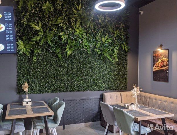 Фитостена мох и искусственные растения