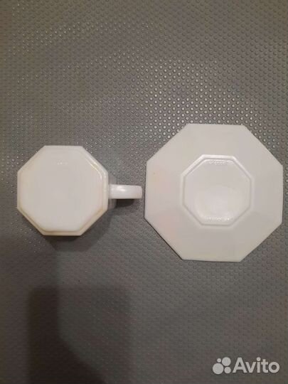 Кофейно Чайные 8гранные чашки Франция