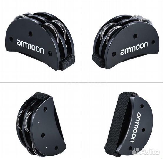 Тамбурин на ногу, черный Ammoon