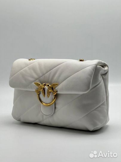 Сумка женская белая Pinko новая *Люкс gold