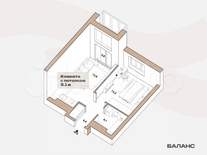 1-к. квартира, 36,9 м², 23/23 эт.