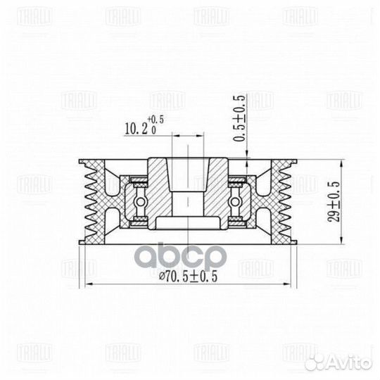 Ролик привод. ремня для а/м Mitsubishi Pajero