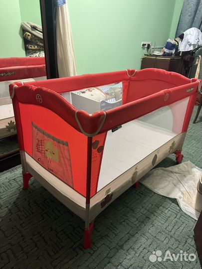 Детская кроватка манеж с матрасом