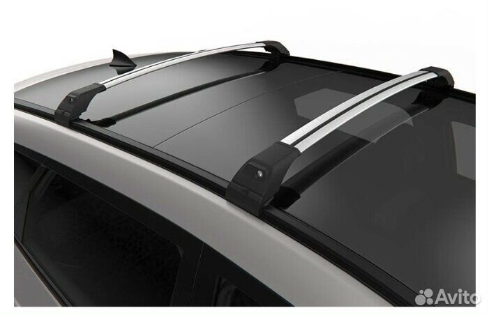 Багажник Turtle на низкие рейлинги серебро