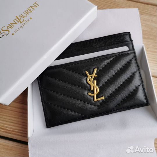 Картхолдер женский Saint Laurent черный