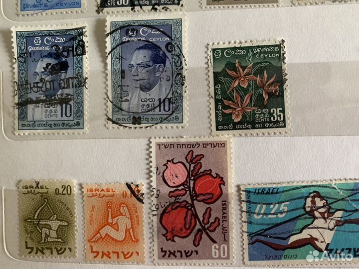 Марки Тунис, Турция, Аргентина, Израиль, Цейлон