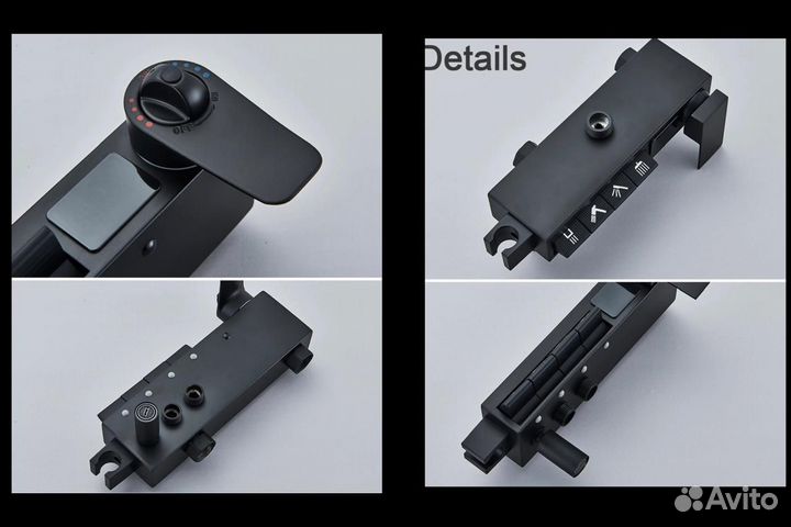 Душевая система с термостатом дисплеем клавиши 4в1