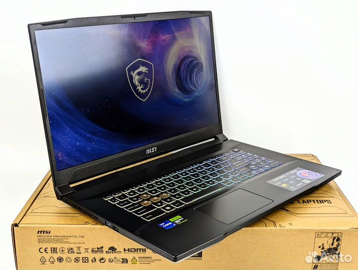 17.3 Игровой MSI Katana RTX4070/I7-12650H/32Gb/512