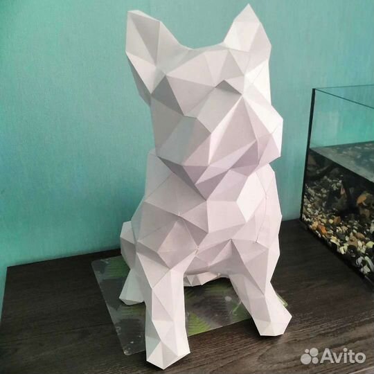 Бульдог papercraft фигура из бумаги