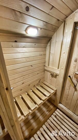 Баня бочка на колесах