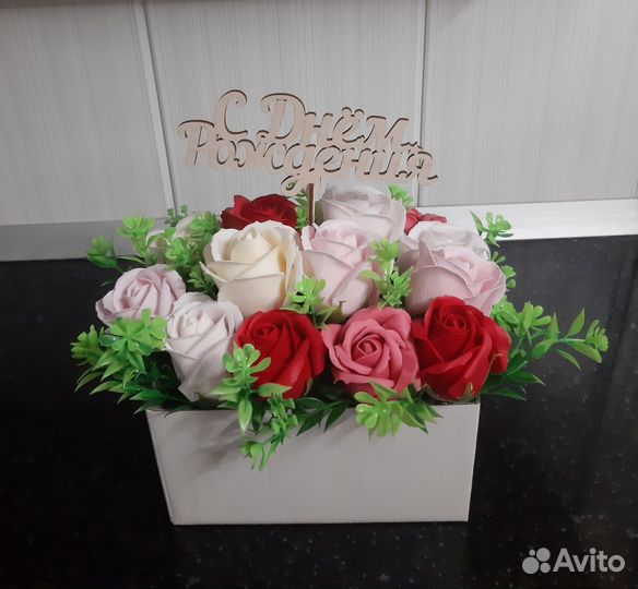 Букет цветы из мыла