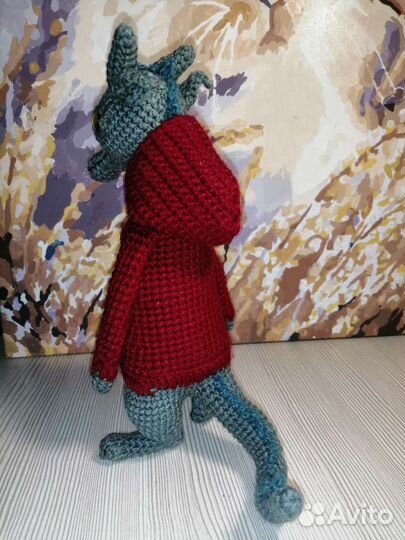 Дракон в худи Вязаная игрушка