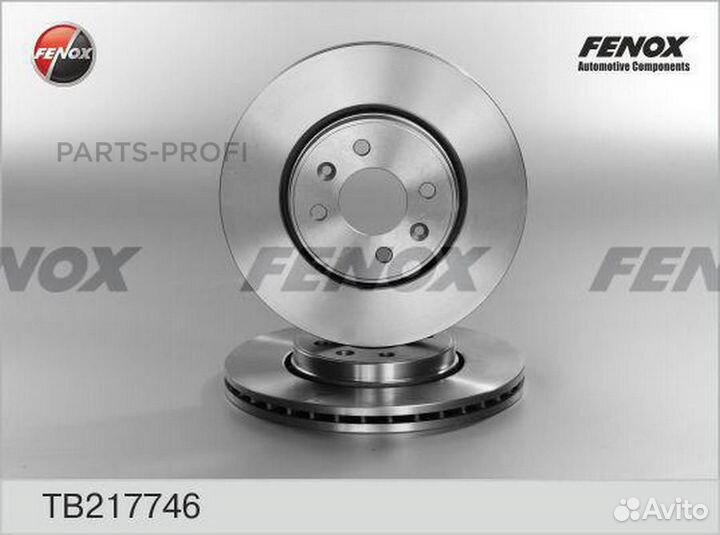 Fenox TB217746 Диск тормозной renault Clio 00, Kangoo 01-07, Laguna 93-01, Megane 92-08, Scenic 99-0