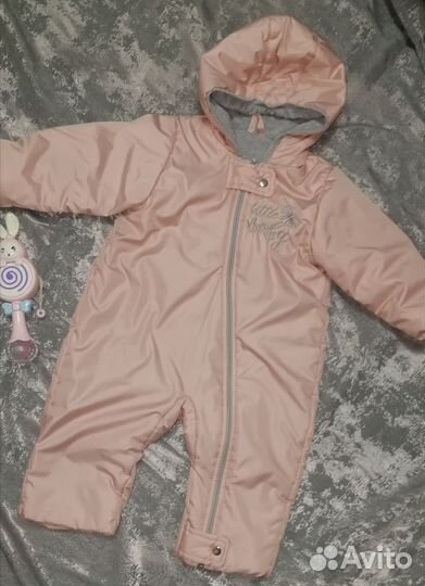 Комбинезон демисезонный 74 в подарок пинетки
