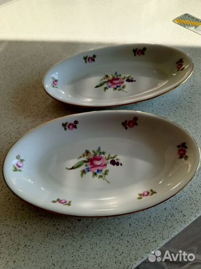 Блюдо овальное Богемия Чехословакия