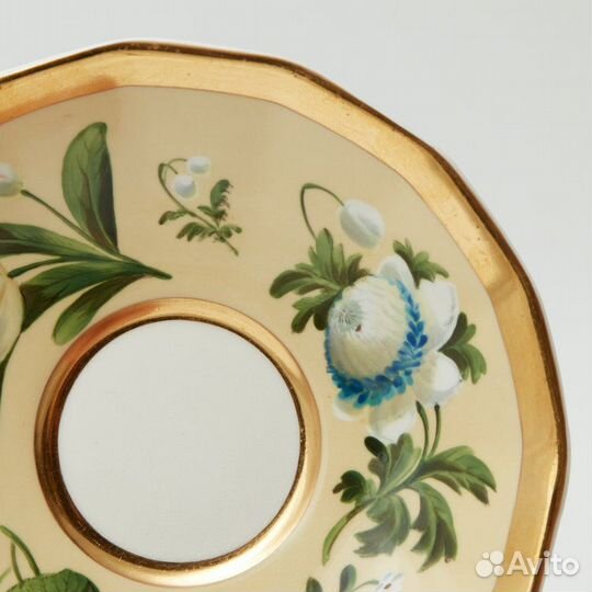 Чайная пара лимонное крытье Spode 1820-1870