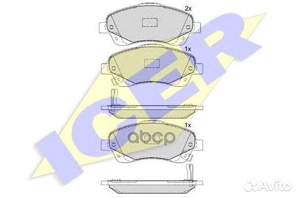 Колодки передние toyota avensis icer 181573 181