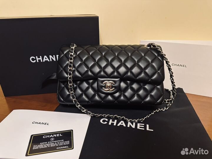 Сумка Chanel черная нат кожа с сер номером