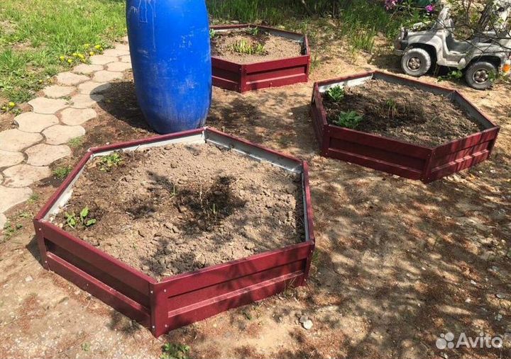 Грядка темно-красная 1м х 2,5м х 22см