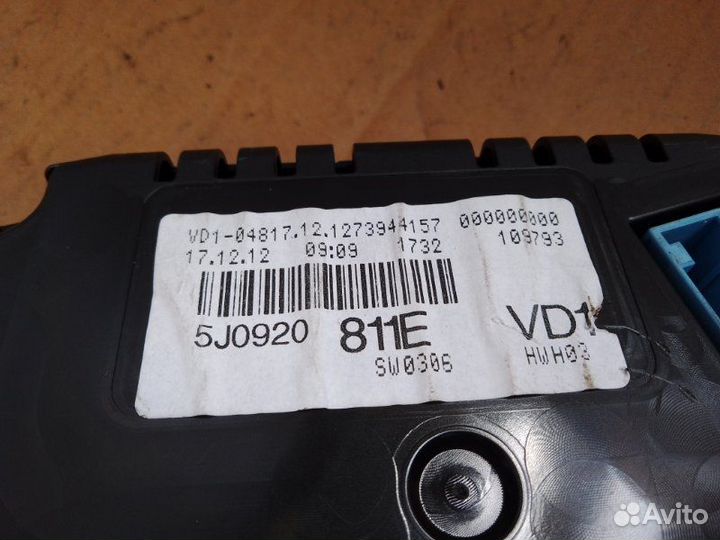 Щиток приборов Skoda Fabia 2 1.6 2012