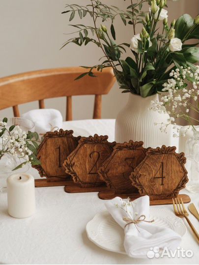 Номерки на стол с 1-4