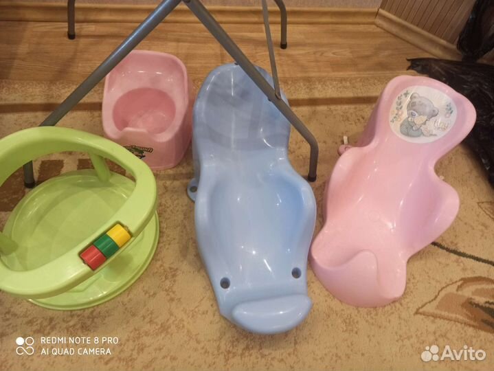 Горка розовая,горшок