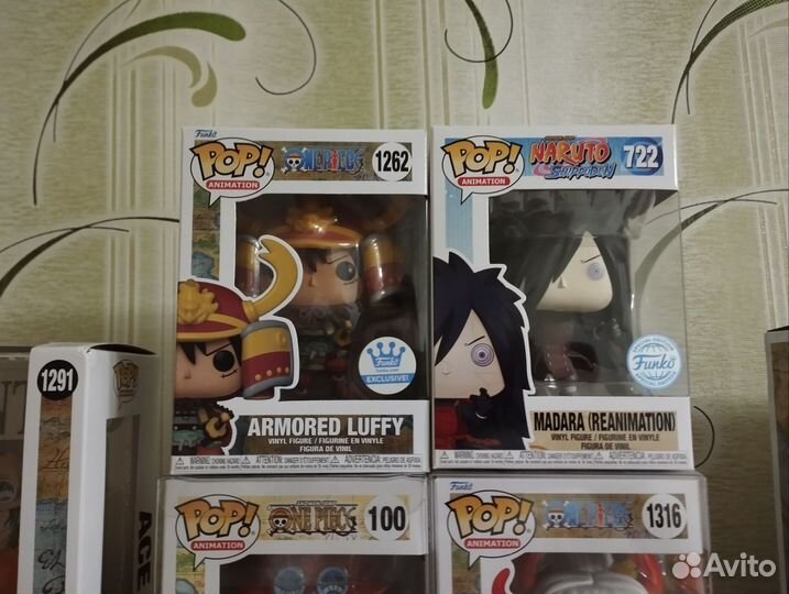Funko one piece Armored Luffy, Madara Naruto
