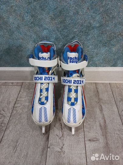 Коньки ледовые детские раздвижные