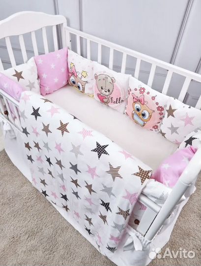 Бортики в кроватку новые