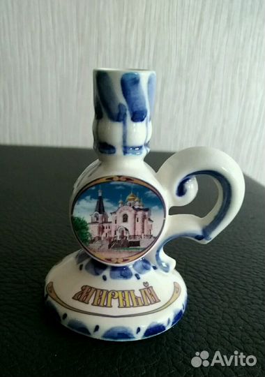 Подсвечник для тонкой, церковной свечи,керамика