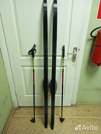 Беговые лыжи 150 см (комплект)