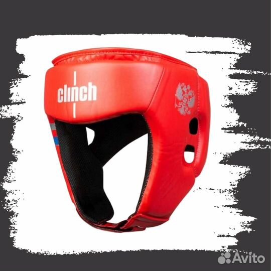 Шлем боксерский Clinch Olimp красный (M, S)