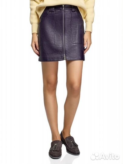 Пальто из эко кожи, юбка