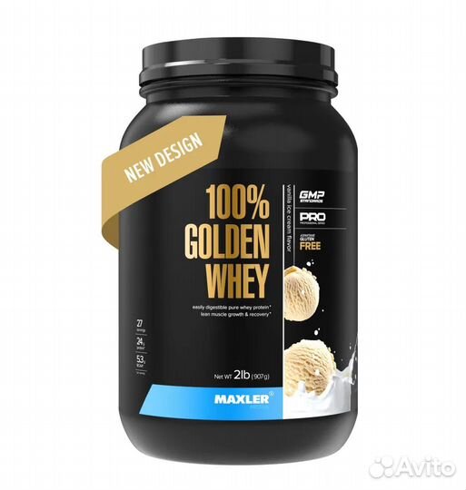 Сывороточный протеин Maxler Golden Whey, 908 г, ва