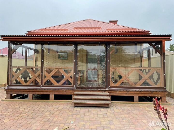 Жидкие окна на беседку