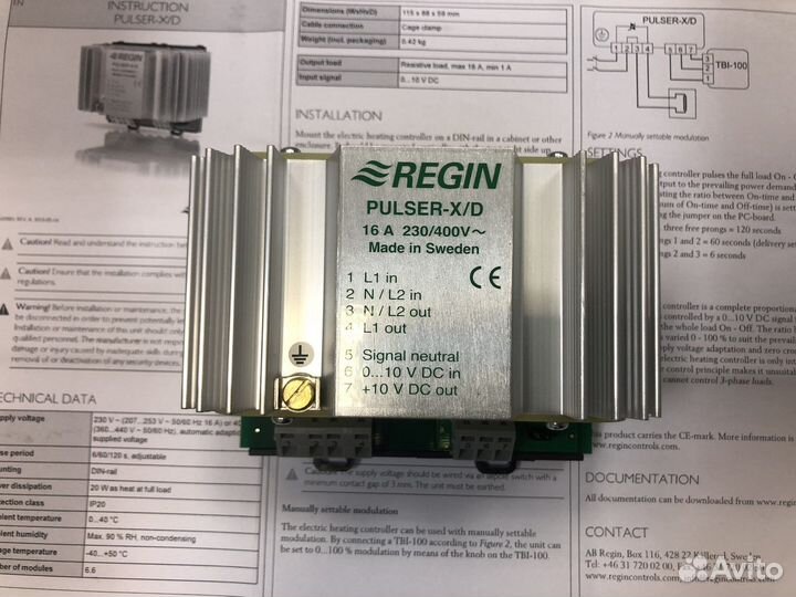 Симисторный регулятор температуры Regin Pulser X/D