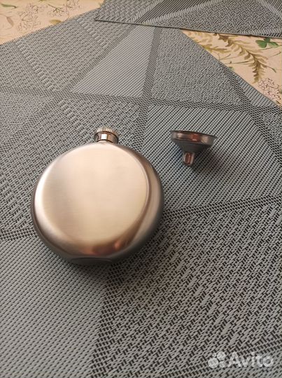 Фляга наржавеющая круглая