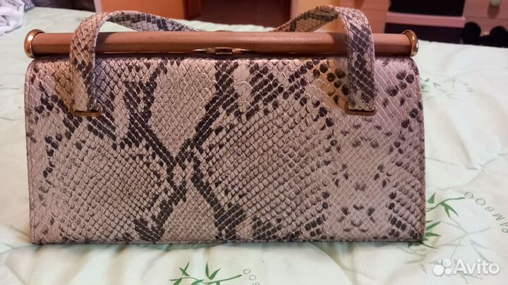 Cумка винтаж под змеиную кожу